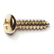 Midwest Fastener Sheet Metal Screw, #8 x 3/4 in, Brass Steel Pan Head Phillips Drive, 40 PK 64145